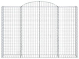 Arched Gabion Baskets 3 pcs 200x30x180/200 cm Galvanised Iron 3146195
