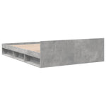 ZNTS Bed Frame with Drawers without Mattress Concrete Grey 160x200 cm 3280737