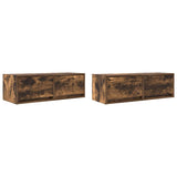 TV Cabinets 2 pcs Smoked Oak 80x31x25.5 cm Engineered Wood 861517