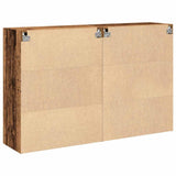Wall Mounted Cabinet 2 pcs Old wood 69.5 x 34 x 90 cm 3334305
