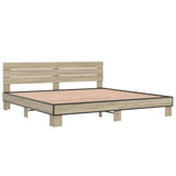 Bed Frame without Mattress Sonoma Oak 200x200 cm 3280128
