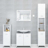 3 Piece Bathroom Furniture Set White Engineered Wood 3056916