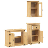 3 Piece Bathroom Furniture Set Corona Solid Wood Pine 3334633