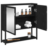 Mirror Cabinet Black Oak 60 x 16 x 60 cm Engineered Wood 862225
