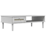 Coffee Table SENJA Rattan Look White 100x55x33 cm Solid Wood 358047