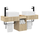 Bathroom Furniture Set 3 pcs Sonoma Oak Engineered Wood 3405599