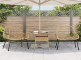 Garden Chairs 2 pcs Brown Poly Rattan 369092