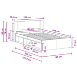 Bed Frame with Storage Artisan Oak 120 x 200 cm Engineered Wood 3433359