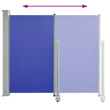 Patio Retractable Side Awning 120x300 cm Blue 48344