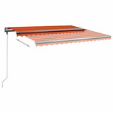 ZNTS Freestanding Manual Retractable Awning 400x300 cm Orange/Brown 3069740