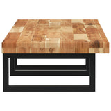 Basin Shelf Wall Mounted Steel and Solid Wood Acacia 3302753