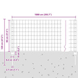 Fence and Post Green 0.8 x 10 m Steel 3335990