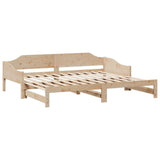 Daybed with Trundle without Mattress 90x200 cm Solid Wood 850905