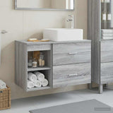 Bathroom Furniture Set 2 pcs Grey Sonoma Engineered Wood 3403901