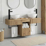 Bathroom Furniture Set 3 pcs Artisan Oak Engineered Wood 3405596