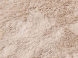 Anti-Slip Faux Rabbit Fur Rug OLITE Taupe 200 cm Polyester 42021759