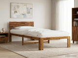 Single Bed Frame with Headboard ROSTOCK Natural 75 x 190 cm 903354