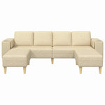 Sofa Set 3 pcs Cream Fabric 3335118
