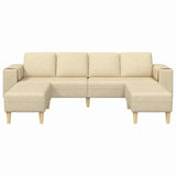 Sofa Set 3 pcs Cream Fabric 3335118
