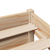 Bookcase Bed without Mattress 150x200cm King Size Solid Wood Pine 3322395