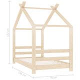 Kids Bed Frame Solid Pine Wood 70x140 cm 289607