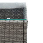 ZNTS Coffee Table Grey 60x40x36 cm Poly Rattan 45908