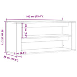 Shoe Bench Old Wood 100x35x45 cm Engineered Wood 857089