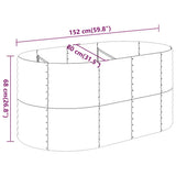 Garden Raised Bed Galvanised Steel 152x80x68 cm Anthracite 318951