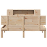 Bookcase Bed without Mattress 160x200cm Solid Wood Pine 3322636