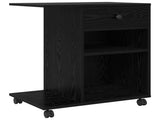 Printer Stand Plain Black Oak 60 x 40 x 68.5 cm Engineered Wood 8004431