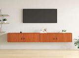Wall Cabinet 2 pcs Wax Brown 80 x 30 x 30 cm Solid Pine Wood 869949