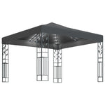 ZNTS Gazebo with LED String Lights 3x3 m Anthracite 3070296