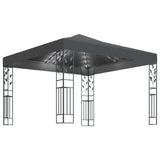 ZNTS Gazebo with LED String Lights 3x3 m Anthracite 3070296