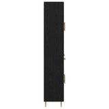 Highboard with Drawer 2 pcs Black Oak Engineered Wood 3416278