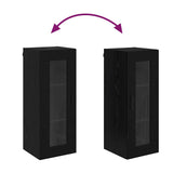 Wall Mounted Cabinet Black Oak 34.5 x 34 x 90 cm 882624