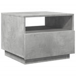 ZNTS Coffee Table with LED Lights Concrete Grey 50x49x40 cm 839829