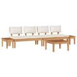 Garden Sofa Set 5 pcs Brown and Cream 3356872
