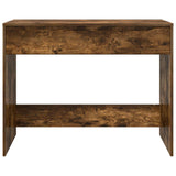 Desk with Drawer Smoked Oak 100 x 50 x 78 cm Engineered Wood 888942