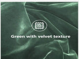 Double Bed Velvet Dark Green 4FT6 Upholstered Bed with Winged Headboard, Wood Slat Support WF284398AAA