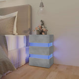LED Bedside Cabinet Concrete Grey 45x35x67 cm Engineered Wood 326844