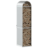 Log Holder Silver 40x45x170 cm Galvanised Steel 364588