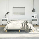 Bed Frame without Mattress Dark Grey 137x190 cm Full Fabric 346857