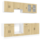 ZNTS 8 Piece Kitchen Cabinet Set Kalmar Sonoma Oak Engineered Wood 3314824