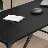 Desk Black Oak 149 x 149 x 75 cm Engineered Wood 882864