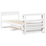 Bed Frame without Mattress White 90x200 cm Solid Wood Pine 3306391