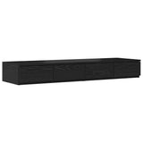 Storage Bed Frame with Drawer Black Oak 120 cm Engineered Wood 3335686
