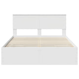 Bed Frame with Drawer White 140 x 200 cm Engineer Wood 3410700