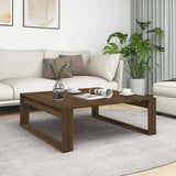 ZNTS Coffee Table Brown Oak 100x100x35 cm Engineered Wood 816001