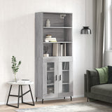 Highboard Grey Sonoma 69.5x34x180 cm Engineered Wood 3189339