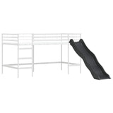 Kids'Loft Bed Frame White and Blue 80 x 200 cm Metal 42020900